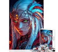 Rompecabezas de 1000 Piezas para Adultos Mujer guerrera Cyberpunk Juegos relajantes para Toda la Familia Juguetes de decoración para el hogar Entrena tu Cerebro y Tus Manos (38x26cm)