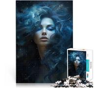 Rompecabezas de 1000 Piezas para Adultos Mujer mística con Polvo de Estrellas Regalos de Juegos desafiantes Buen Regalo 38x26cm