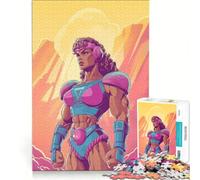 Rompecabezas de 1000 Piezas para Adultos Mujer musculosa al Estilo de una superheroína Retro Ideal para Relajarse interactuar Entre Padres e Hijos como Regalo de cumpleaños o para Llevar de Viaje