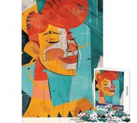 Rompecabezas de 1000 Piezas para Adultos Mujer Pelirroja Feliz decoración del hogar Juguetes Regalos de Amigo Secreto Juego de ingenio descompresión Intelectual tamaño 38x26cm