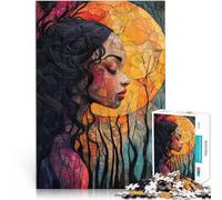 Rompecabezas de 1000 Piezas para Adultos Mujer soñando Hecho de cartón Apto para Personas Mayores de 14 años. Juguete Educativo antiestrés Regalo de cumpleaños, Regalos, Arte Mural. tamaño：26x38cm