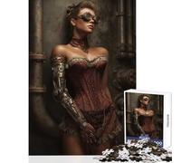 Rompecabezas de 1000 Piezas para Adultos Mujer Steampunk con Brazo mecánico decoración del hogar Juguetes Ideas de Regalo Juego Familiar Interesante reducción del estrés tamaño 38x26cm