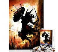 Rompecabezas de 1000 Piezas para Adultos: Mujer Vikinga Berserker Juguete antiestrés Regalo de cumpleaños Juego Relajante desafiante (tamaño 50x75cm)