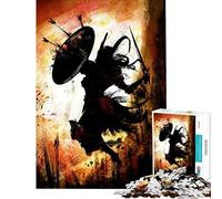 Rompecabezas de 1000 Piezas para Adultos Mujer vikinga Berserker Rompecabezas de 1000 Piezas para decoración de Pared Difícil Regalos para Amigos y Familiares (75x50cm)