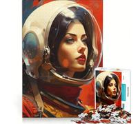Rompecabezas de 1000 Piezas para Adultos Mujeres astronautas Vintage Juego Educativo para Relajarse intelectualmente un Gran Regalo para los Amantes de los Juegos 38x26cm