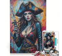 Rompecabezas de 1000 Piezas para Adultos: Mujeres Piratas de fantasía, Juego práctico, decoración para el hogar, cumpleaños y Navidad 38x52cm