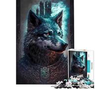 Rompecabezas de 1000 Piezas para Adultos Mundo Encantado del Lobo Juguetes de decoración para el hogar educativos y para Reducir el estrés Regalos (38x52cm)