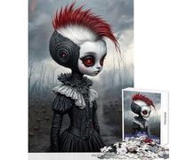 Rompecabezas de 1000 Piezas para Adultos Muñeca Cyberpunk en un Bosque Oscuro Juego Educativo de 1000 Piezas Excelentes Regalos y Juguetes para Toda la Familia (38x26cm)