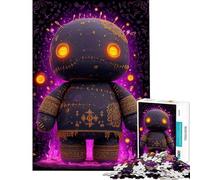 Rompecabezas de 1000 Piezas para Adultos Muñeco vudú con Ojos Brillantes Rompecabezas antiestrés para Adultos Que Mejora la Memoria Toda la Familia (Tamaño 38x52cm)