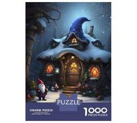Rompecabezas De 1000 Piezas para Adultos Mushroom House Fantasy Rompecabezas para Adultos Juegos De Relajación Regalos para Mujeres Desafío Educativo 70x50cm/1000pcs