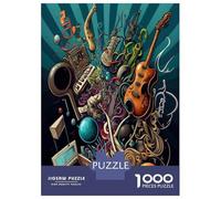 Rompecabezas De 1000 Piezas para Adultos Music Instruments Art Print Rompecabezas Juguete Decoración De Pared Difícil Difícil Cumpleaños Y Navidad 52x38cm/1000pcs