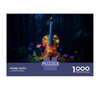 Rompecabezas De 1000 Piezas para Adultos Music Violin and Flower Rompecabezas para Adultos Juegos Divertidos Análisis Y Lógica Regalos para Amigos Y Familiares 70x50cm/1000pcs