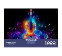 Rompecabezas De 1000 Piezas para Adultos Music Violin Neon Rompecabezas para Adultos Juguetes Antiestrés Decoración Perfecta Cumpleaños Y Navidad 38x26cm/1000pcs