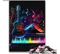 Rompecabezas de 1000 Piezas para Adultos, música en Vivo, neón, tamaño 26x38cm, Ideal para Enamorados, Navidad, Año Nuevo y San Valentín.