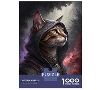 Rompecabezas De 1000 Piezas para Adultos Mysterious Cat Wizard Rompecabezas para Adultos Juguetes Antiestrés Decoración Perfecta Cumpleaños Y Navidad 38x26cm/1000pcs