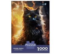 Rompecabezas De 1000 Piezas para Adultos Mystical Black Cat Rompecabezas para Adultos Juegos Divertidos Pero Divertidos Y Humorísticos Desafiantes De Completar 70x50cm/1000pcs