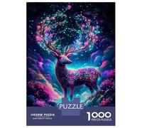Rompecabezas De 1000 Piezas para Adultos Mystical Fantasy Deer Rompecabezas para Adultos Juegos De Relajación Regalos para Mujeres Desafío Educativo 52x38cm/1000pcs