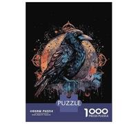 Rompecabezas De 1000 Piezas para Adultos Mystical Gothic Raven Rompecabezas para Adultos Juguete Decoración De Pared Difícil Difícil Y Desafío 52x38cm/1000pcs
