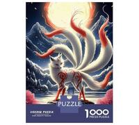 Rompecabezas De 1000 Piezas para Adultos Mystical Nine Tailed Fox Rompecabezas para Adultos Juguete Decoración De Pared para La Diversión Familiar 52x38cm/1000pcs