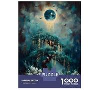 Rompecabezas De 1000 Piezas para Adultos Mystical Tree Under A Glowing Moon Rompecabezas para Adultos Juegos De Relajación Desafío Difícil Ayuda A Ejercitar El Cerebro 70x50cm/1000pcs