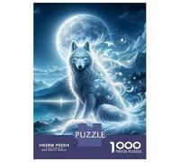 Rompecabezas De 1000 Piezas para Adultos Mystical Wolf Rompecabezas para Adultos Juguetes Antiestrés Corte De Precisión Actividades Divertidas En Casa 52x38cm/1000pcs