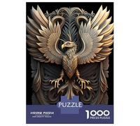 Rompecabezas De 1000 Piezas para Adultos Mythology Phoenix Art Deco Rompecabezas para Adultos Juego Familiar Regalos para Mujeres Regalos para Amigos Y Familiares 38x26cm/1000pcs