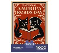 Rompecabezas De 1000 Piezas para Adultos National America Reads Day Poster Rompecabezas para Adultos Juguetes DIY Regalos para Mujeres Regalos para Amigos Y Familiares 70x50cm/1000pcs