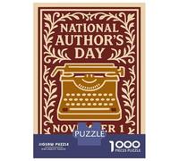 Rompecabezas De 1000 Piezas para Adultos National Authors Day November 1st Rompecabezas para Adultos Juguetes Antiestrés Carrera De Velocidad Manual Interacción Entre Padres E Hijos 70x50cm/1000pcs
