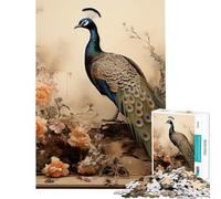 Rompecabezas de 1000 Piezas para Adultos Naturaleza Muerta con Pavo Real Un desafío Educativo Una Obra de Arte Juguetes antiestrés para Mayores de 14 años (38x26cm)