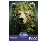 Rompecabezas De 1000 Piezas para Adultos Nature's Majesty The Bear in Bloom Rompecabezas para Adultos Juego Familiar Alivia El Estrés Difícil Y Desafiante 52x38cm/1000pcs