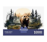 Rompecabezas De 1000 Piezas para Adultos Nature's Majesty The Wild Bear in Forest Rompecabezas para Adultos Juguetes DIY Regalos para Mujeres Cumpleaños Y Navidad 70x50cm/1000pcs