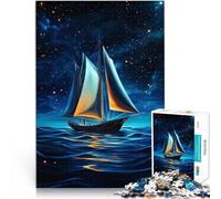 Rompecabezas de 1000 Piezas para Adultos Navegando bajo Las Estrellas Rompecabezas Cada Pieza es única: un desafiante y Divertido Juego Familiar 52x38cm