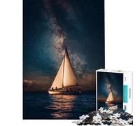 Rompecabezas de 1000 Piezas para Adultos Navegando bajo Las Estrellas - Rompecabezas para Adultos Juegos relajantes Alivio del estrés Actividades Divertidas para Hacer en casa (tamaño 50x75cm)