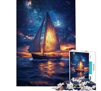 Rompecabezas de 1000 Piezas para Adultos Navegando Entre Las Estrellas Juego Educativo Juguetes didácticos Ideas de Regalo Corte de precisión (tamaño 38x26cm)