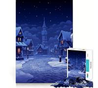 Rompecabezas de 1000 Piezas para Adultos,Navidad,Europa,Pixel Art,Bordes, Juego de concentración Mental,Juego Lento,Divertido,Regalo de cumpleaños artístico (38x52cm)