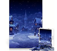 Rompecabezas de 1000 Piezas para Adultos,Navidad,Europa,Pixel Art,Corte preciso,Decoración,Juego de concentración,Regalo,Tiempo Libre,Decoración de Pared navideña 50x75cm