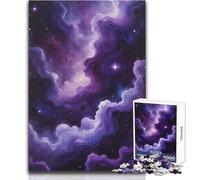 Rompecabezas de 1000 Piezas para Adultos, Nebulosa púrpura - Signo del Zodiaco Sagitario, para Disfrutar de un Ambiente Tranquilo y Relajante, Ajuste Estable, Corte preciso, del Juguete: 38x52cm