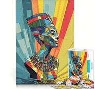 Rompecabezas de 1000 Piezas para Adultos Nefertiti Reina de Egipto Arte Juegos educativos difícil y desafiante 38x52cm