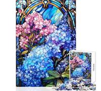 Rompecabezas de 1000 Piezas para Adultos Nenúfares vidrieras Juego práctico antiestrés Juguetes de decoración para el hogar Que fomenta el Amor Entre Parejas (38x52cm)