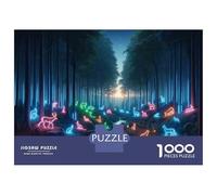 Rompecabezas De 1000 Piezas para Adultos Neon Forest Animals Rompecabezas Juguetes Antiestrés Decoración del Hogar Difícil Y Desafiante 70x50cm/1000pcs