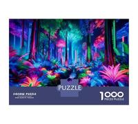 Rompecabezas De 1000 Piezas para Adultos Neon Forest Glow Rompecabezas para Adultos Juguete Decoración De Pared Difícil Difícil Y Desafío 70x50cm/1000pcs