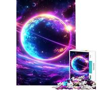 Rompecabezas de 1000 Piezas para Adultos Neon Planet Diversión en casa Juego de ingenio para Pasar el Tiempo Durante Las Vacaciones Apto para Mayores de 14 años (38x26cm)
