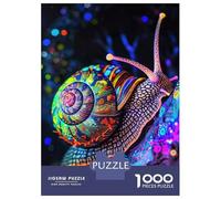 Rompecabezas De 1000 Piezas para Adultos Neon Snail Rompecabezas para Adultos Juego Familiar Análisis Y Lógica Cumpleaños Y Navidad 52x38cm/1000pcs