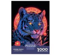 Rompecabezas De 1000 Piezas para Adultos Neon Tiger Portrait Rompecabezas Juego Familiar para La Diversión Familiar Oferta como Regalo para Toda La Familia 70x50cm/1000pcs