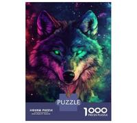 Rompecabezas De 1000 Piezas para Adultos Neon Wolf Galaxy -5 Rompecabezas para Adultos Juegos Relajantes Que Mejoran La Memoria Interacción Entre Padres E Hijos 70x50cm/1000pcs