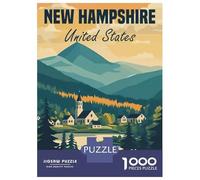 Rompecabezas De 1000 Piezas para Adultos New Hampshire Landscape Rompecabezas para Adultos Juegos Familiares para La Diversión Familiar Regalo De Cumpleaños, Regalos, 70x50cm/1000pcs