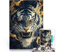 Rompecabezas de 1000 Piezas para Adultos Niebla Dorada del Tigre Juguete Educativo de Aprendizaje Mejorar el Amor Entre Parejas 75x50cm