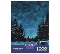 Rompecabezas De 1000 Piezas para Adultos Night Drive in The Woods Rompecabezas para Adultos Juegos De Relajación Desafío Difícil Ayuda A Ejercitar El Cerebro 70x50cm/1000pcs