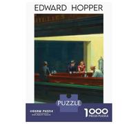 Rompecabezas De 1000 Piezas para Adultos Nighthawks by Edward Hopper Rompecabezas Juegos Familiares Difícil Difícil Cumpleaños Y Navidad 70x50cm/1000pcs