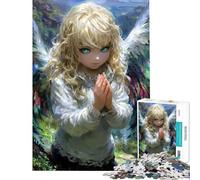 Rompecabezas de 1000 Piezas para Adultos Niña angelical con alas en la Naturaleza Rompecabezas Familiar para Adultos Mejora la Memoria cumpleaños (tamaño 38x26cm)